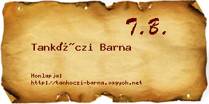 Tankóczi Barna névjegykártya